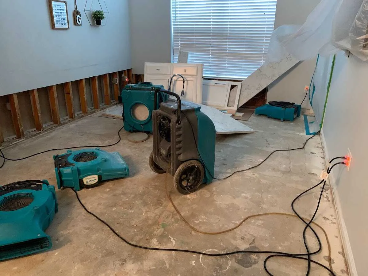 Dehumidifier in flood-cut room for Water Extraction & Removal in Southchase